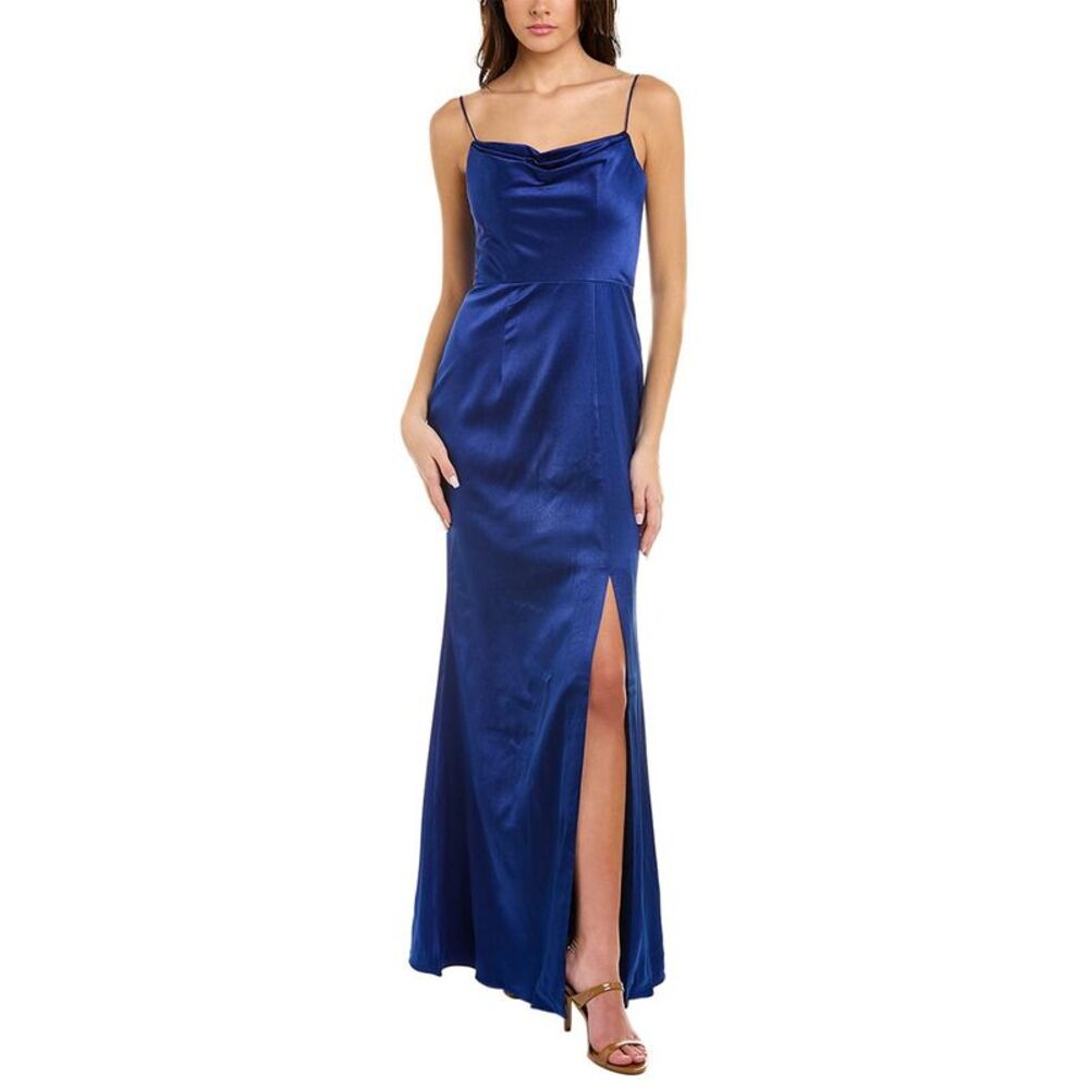 Black By Bariano Womens  Lana Gown, Blue